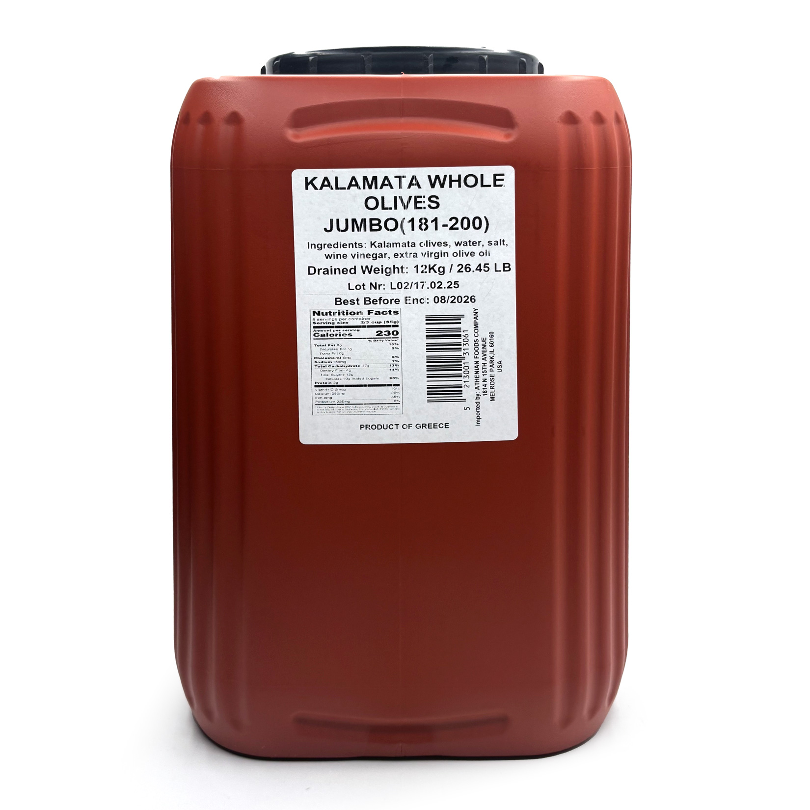 Olives Kalamata Jumbo 26.4 lb