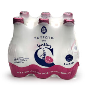 Souroti Water Sparkling Grapefruit 4/6x.25 Ltr