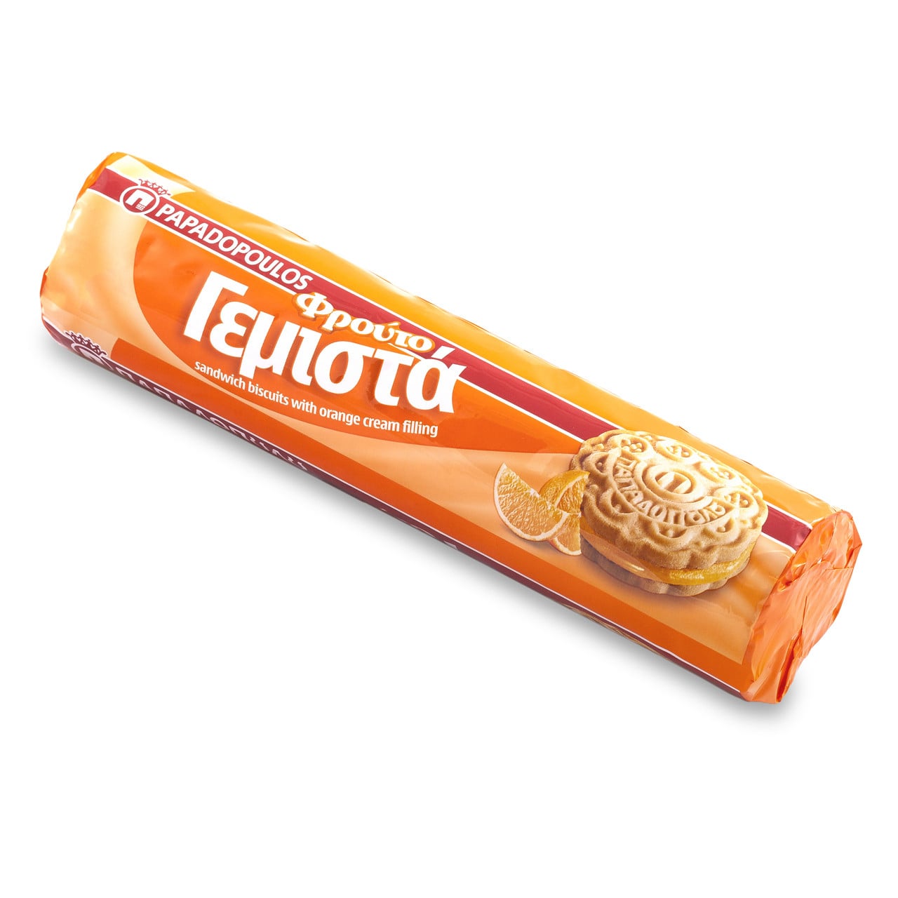 Papadopoulos Gemista orange cream sandwich biscuits